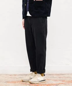 NVGS MFG. & Co. 1940s US Army Herringbone Twill Officer Chino Trousers - Black