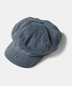 Non Stock MFG. CO. Old Time Denim Stripe Newsboy Cap