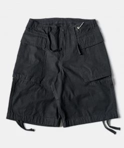 Non Stock MFG. CO. 8.5 Oz Cotton Ripstop Cargo Shorts - Black