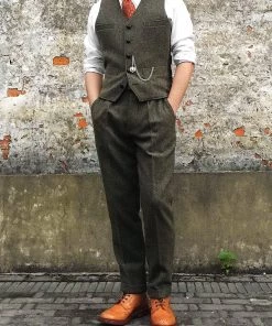 Annual Ring BEST SELLERS 1920s Herringbone Tweed Trousers