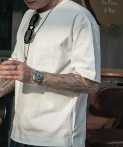 Non Stock MFG. CO. 9.8 Oz Cotton Classic Pocket T-Shirt - White TOPS 14 Non Stock MFG. CO. 9.8 Oz Cotton Classic Pocket T-Shirt - White TOPS