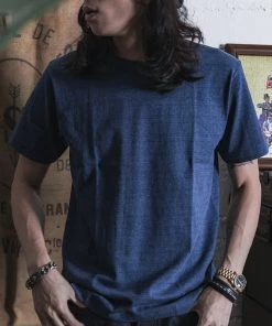 Non Stock MFG. CO. 9 Oz Cotton Tubular T-Shirt - Denim Blue TOPS 14 Non Stock MFG. CO. 9 Oz Cotton Tubular T-Shirt - Denim Blue TOPS