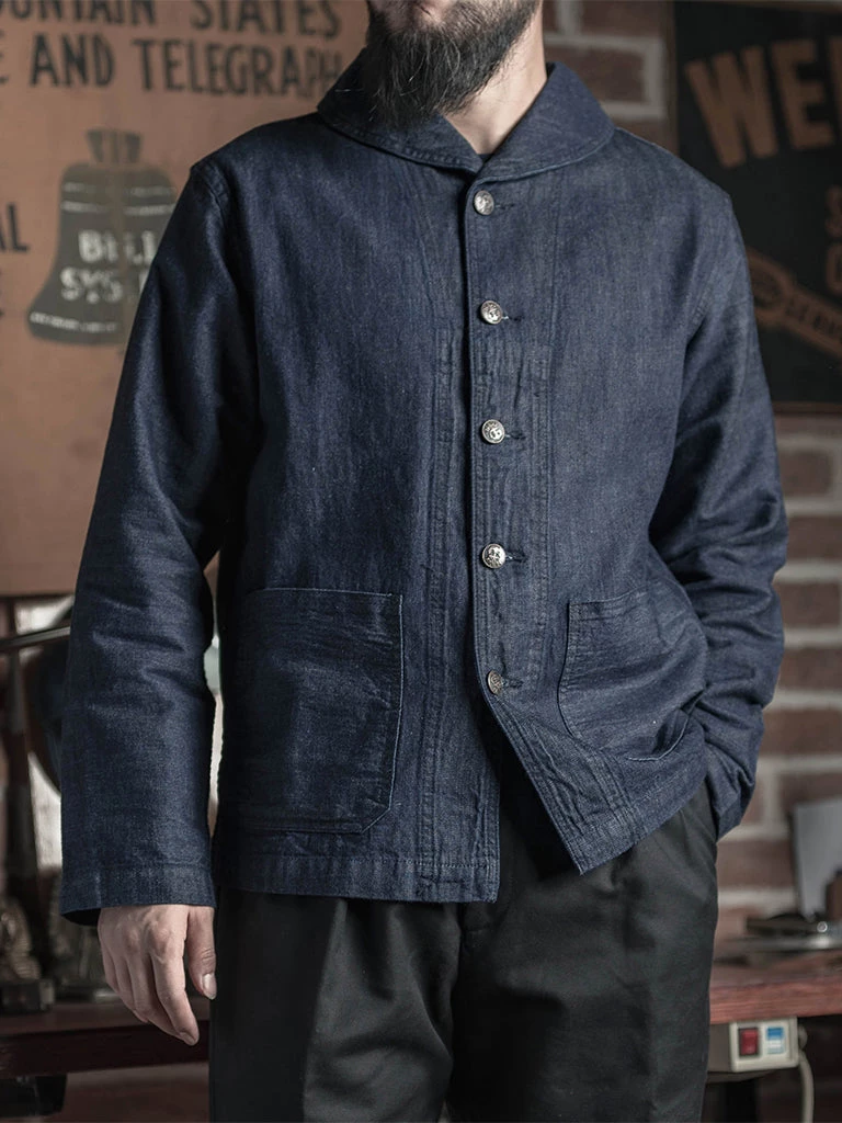 Bronson MFG. CO. 1922 USN 2nd Model Denim Coverall Utility Jacket 3 Bronson MFG. CO. 1922 USN 2nd Model Denim Coverall Utility Jacket