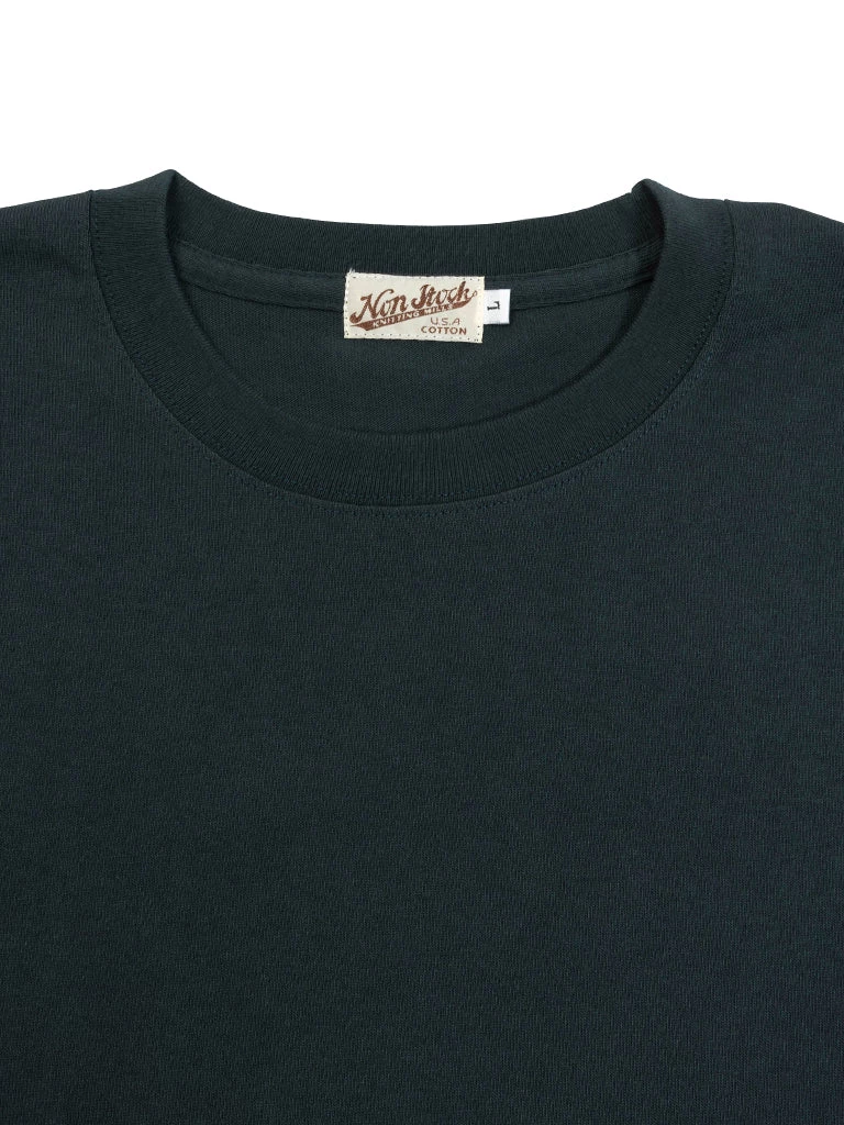 Non Stock MFG. CO. 9 Oz Cotton Tubular T-Shirt - Vintage Black TOPS 4 Non Stock MFG. CO. 9 Oz Cotton Tubular T-Shirt - Vintage Black TOPS