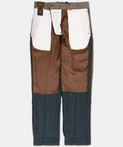 Annual Ring 1930s American Style Herringbone Navy Tweed Trousers 41 Annual Ring 1930s American Style Herringbone Navy Tweed Trousers