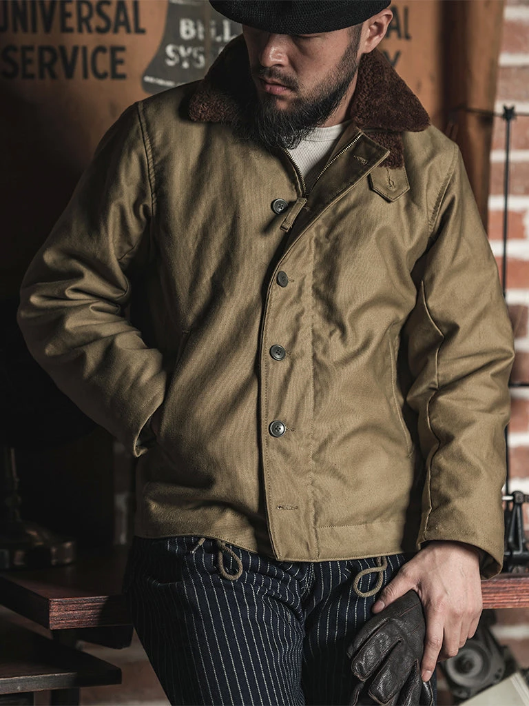 Bronson MFG. CO. TOPS WWII Early Model Submarine N-1 Woolen Deck Jacket 4 Bronson MFG. CO. TOPS WWII Early Model Submarine N-1 Woolen Deck Jacket