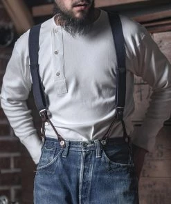 Bronson MFG. CO. June 2022 14 Oz Side Closing Henley T-Shirt - White