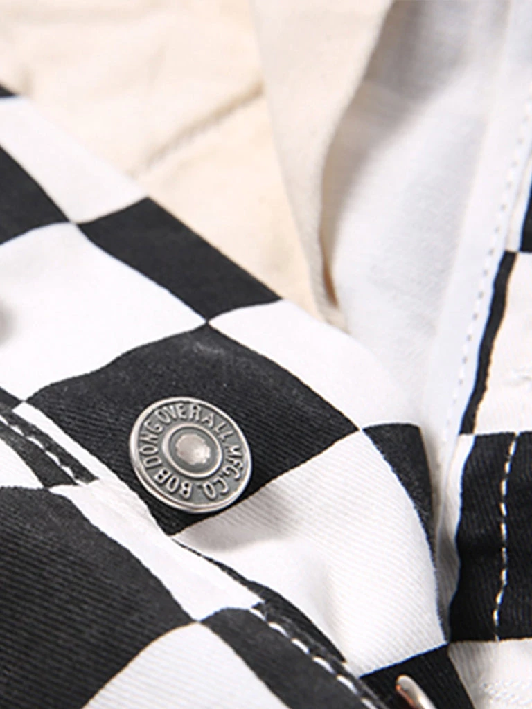 Bob Dong Check Flag Racing Track Shorts BOTTOMS 3 Bob Dong Check Flag Racing Track Shorts BOTTOMS