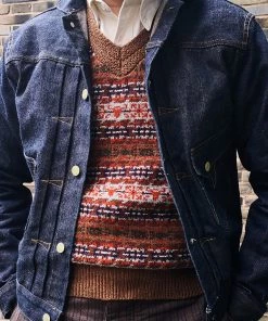 Annual Ring Shetland Wool Fair Isle Sweater Vest - Camel 10 Annual Ring Shetland Wool Fair Isle Sweater Vest - Camel