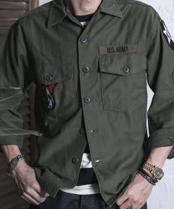 Non Stock MFG. CO. Vietnam War US Army OG107 Fatigue Utility Shirt - Im Jin Scouts June 2022