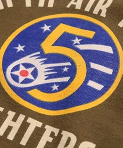 Bob Dong US Air Force Fifth Air Force Fighters Hoodie - Olive 6 Bob Dong US Air Force Fifth Air Force Fighters Hoodie - Olive