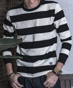 Non Stock MFG. CO. 9 Oz Wide Striped Long Sleeve T-Shirt