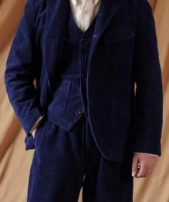 Annual Ring BEST SELLERS 1920s French Indigo Corduroy Suit Jacket