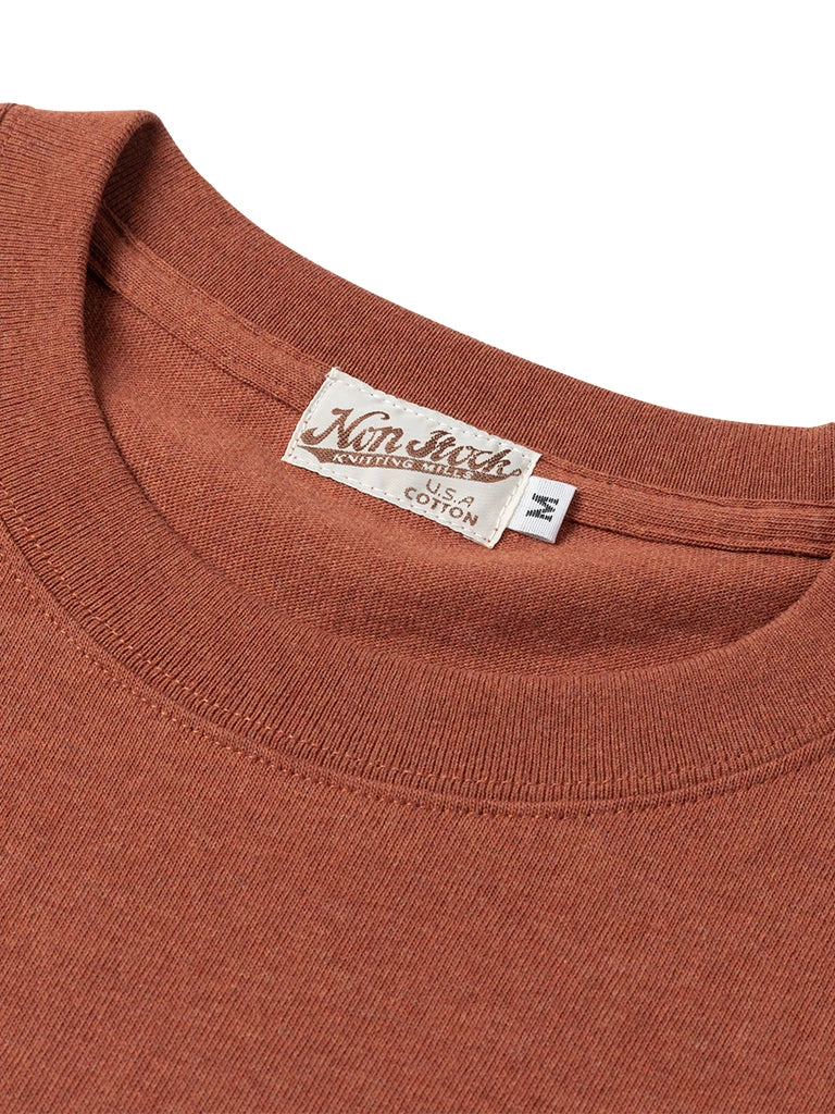 Non Stock MFG. CO. 9 Oz Cotton Tubular T-Shirt - Orange Red 4 Non Stock MFG. CO. 9 Oz Cotton Tubular T-Shirt - Orange Red