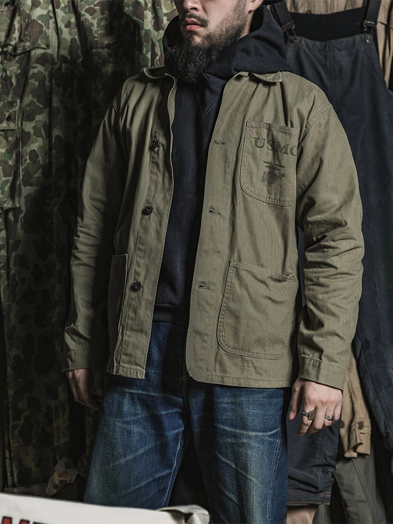 Bronson MFG. CO. NEW ARRIVALS USMC P-41 HBT Utility Jacket 3 Bronson MFG. CO. NEW ARRIVALS USMC P-41 HBT Utility Jacket