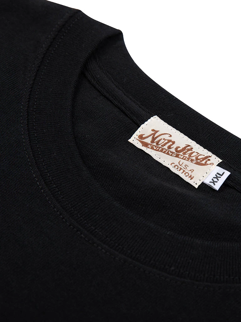 Non Stock MFG. CO. TOPS 9 Oz Cotton Tubular T-Shirt - Black 8 Non Stock MFG. CO. TOPS 9 Oz Cotton Tubular T-Shirt - Black