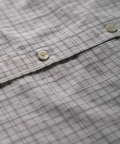 Annual Ring TOPS 1930s Dobby Grid Check Spearpoint Collar Dress Shirt