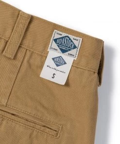 Non Stock MFG. CO. May 2022 1930s IVY Style Double Pleated Chino Trousers - Yellow