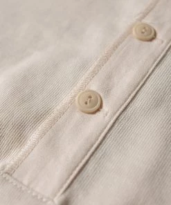 Bronson MFG. CO. BEST SELLERS Retro Long Sleeve Henley T-Shirt - Apricot