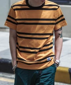 Non Stock MFG. CO. NEW ARRIVALS 9.8 Oz IVY Style Striped T-Shirt - Yellow/Black 11 Non Stock MFG. CO. NEW ARRIVALS 9.8 Oz IVY Style Striped T-Shirt - Yellow/Black