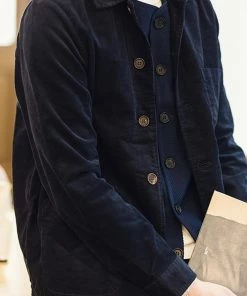 NVGS MFG. & Co. 1940s French Indigo Corduroy 3 Pocket Workwear Jacket