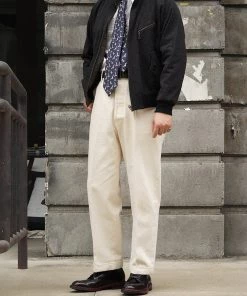 Annual Ring 12 Oz Salt & Pepper Chambray Harrington Jacket OUTERWEAR