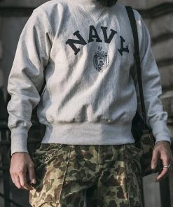 Bronson MFG. CO. 20 Oz Naval Academy Reverse Weave Sweatshirt Back In Stock