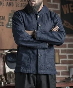 Bronson MFG. CO. 1922 USN 2nd Model Denim Coverall Utility Jacket 22 Bronson MFG. CO. 1922 USN 2nd Model Denim Coverall Utility Jacket