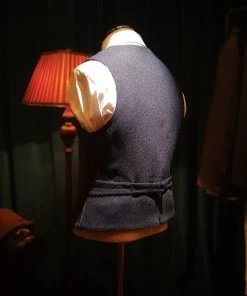 Annual Ring Black & White Striped Tweed Vest TOPS