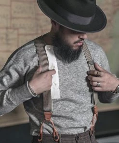 Bronson MFG. CO. 14 Oz Side Closing Henley T-Shirt - Gray