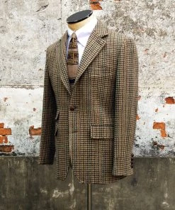 Annual Ring 1950s Three-Button Houndstooth Tweed Tailored Jacket TOPS