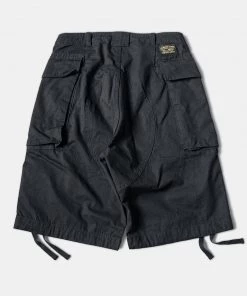 Non Stock MFG. CO. 8.5 Oz Cotton Ripstop Cargo Shorts - Black
