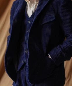 Annual Ring BEST SELLERS 1920s French Indigo Corduroy Suit Jacket
