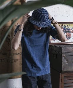 Non Stock MFG. CO. 9 Oz Cotton Tubular T-Shirt - Denim Blue TOPS 15 Non Stock MFG. CO. 9 Oz Cotton Tubular T-Shirt - Denim Blue TOPS