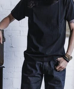 Non Stock MFG. CO. TOPS 9 Oz Cotton Tubular T-Shirt - Black 18 Non Stock MFG. CO. TOPS 9 Oz Cotton Tubular T-Shirt - Black