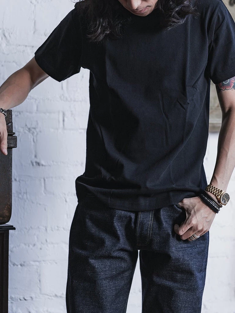 Non Stock MFG. CO. TOPS 9 Oz Cotton Tubular T-Shirt - Black 5 Non Stock MFG. CO. TOPS 9 Oz Cotton Tubular T-Shirt - Black