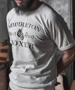 Bronson MFG. CO. Heavy Duty Boxer Physical Training T-Shirt - White Back In Stock