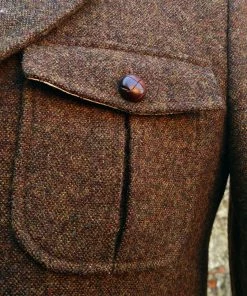 Annual Ring Half Norfolk Tweed Jacket - Brown