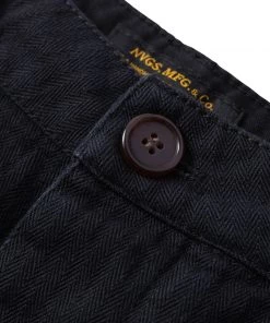 NVGS MFG. & Co. 1940s US Army Herringbone Twill Officer Chino Trousers - Black