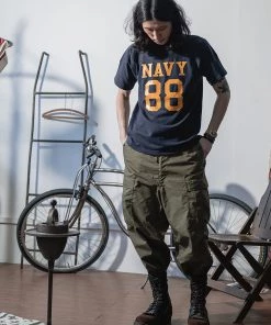 Bronson MFG. CO. US Naval Football T-Shirt - Navy NEW ARRIVALS 14 Bronson MFG. CO. US Naval Football T-Shirt - Navy NEW ARRIVALS