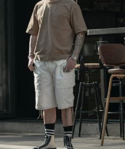 Non Stock MFG. CO. 9.8 Oz Cotton Classic Pocket T-Shirt - Khaki TOPS 16 Non Stock MFG. CO. 9.8 Oz Cotton Classic Pocket T-Shirt - Khaki TOPS