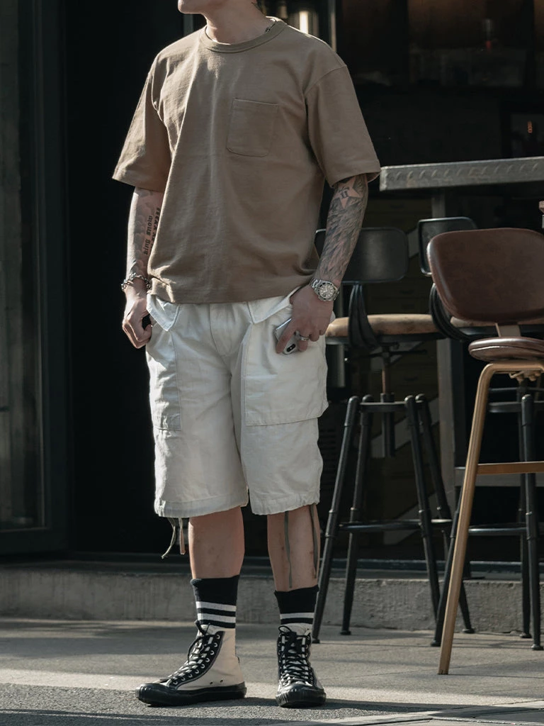 Non Stock MFG. CO. 9.8 Oz Cotton Classic Pocket T-Shirt - Khaki TOPS 4 Non Stock MFG. CO. 9.8 Oz Cotton Classic Pocket T-Shirt - Khaki TOPS