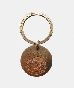 Old Selling Leather Vintage Style Brass Horseshoe Key Chain