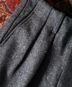 Annual Ring 1940s Hollywood Waistband Coloured Speckle Tweed Trousers