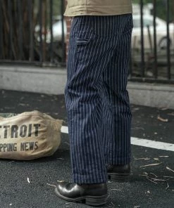 Bronson MFG. CO. Lot 952 HBT Striped Mechanic Pants - Navy BOTTOMS
