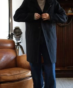 Remains Clothing Wool-Twill Tweed Coat