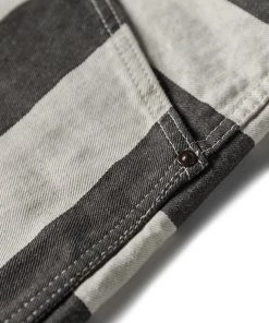 Non Stock MFG. CO. 11.5 Oz Heavyweight Wide Striped Prisoner Shorts 29 Non Stock MFG. CO. 11.5 Oz Heavyweight Wide Striped Prisoner Shorts