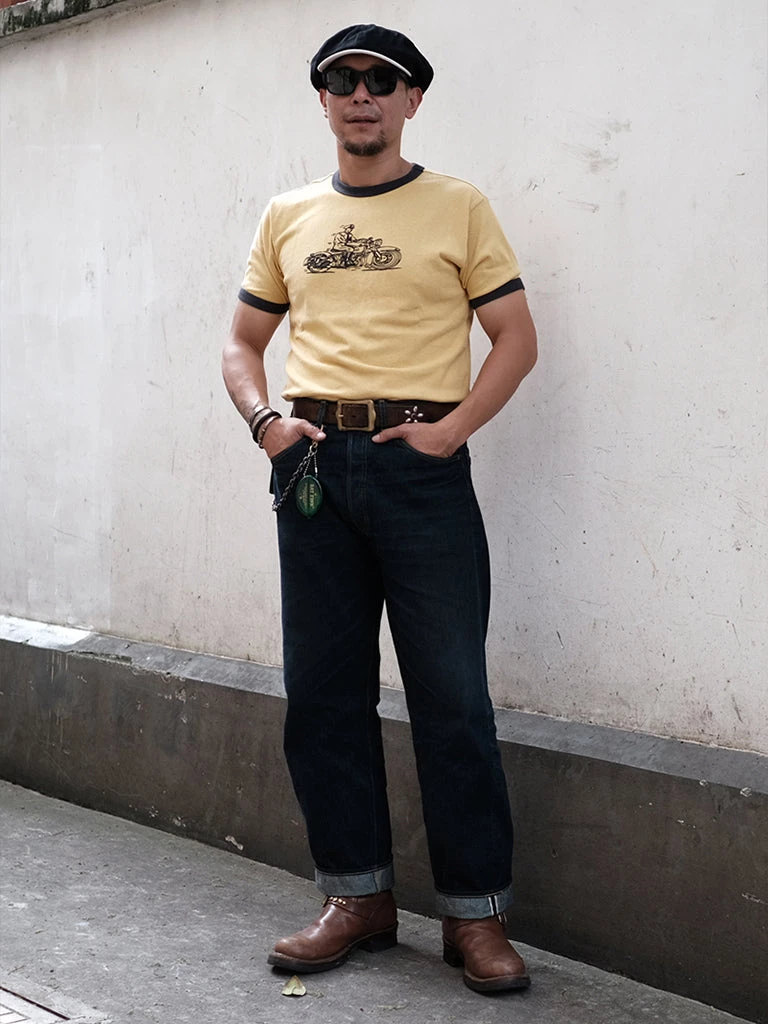 Non Stock MFG. CO. NEW ARRIVALS Retro Rider Motorcycle T-Shirt - Ginger 5 Non Stock MFG. CO. NEW ARRIVALS Retro Rider Motorcycle T-Shirt - Ginger