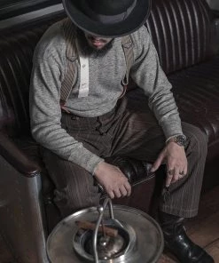 Bronson MFG. CO. 14 Oz Side Closing Henley T-Shirt - Gray