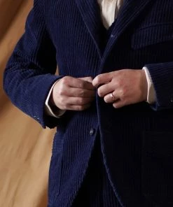 Annual Ring BEST SELLERS 1920s French Indigo Corduroy Suit Jacket